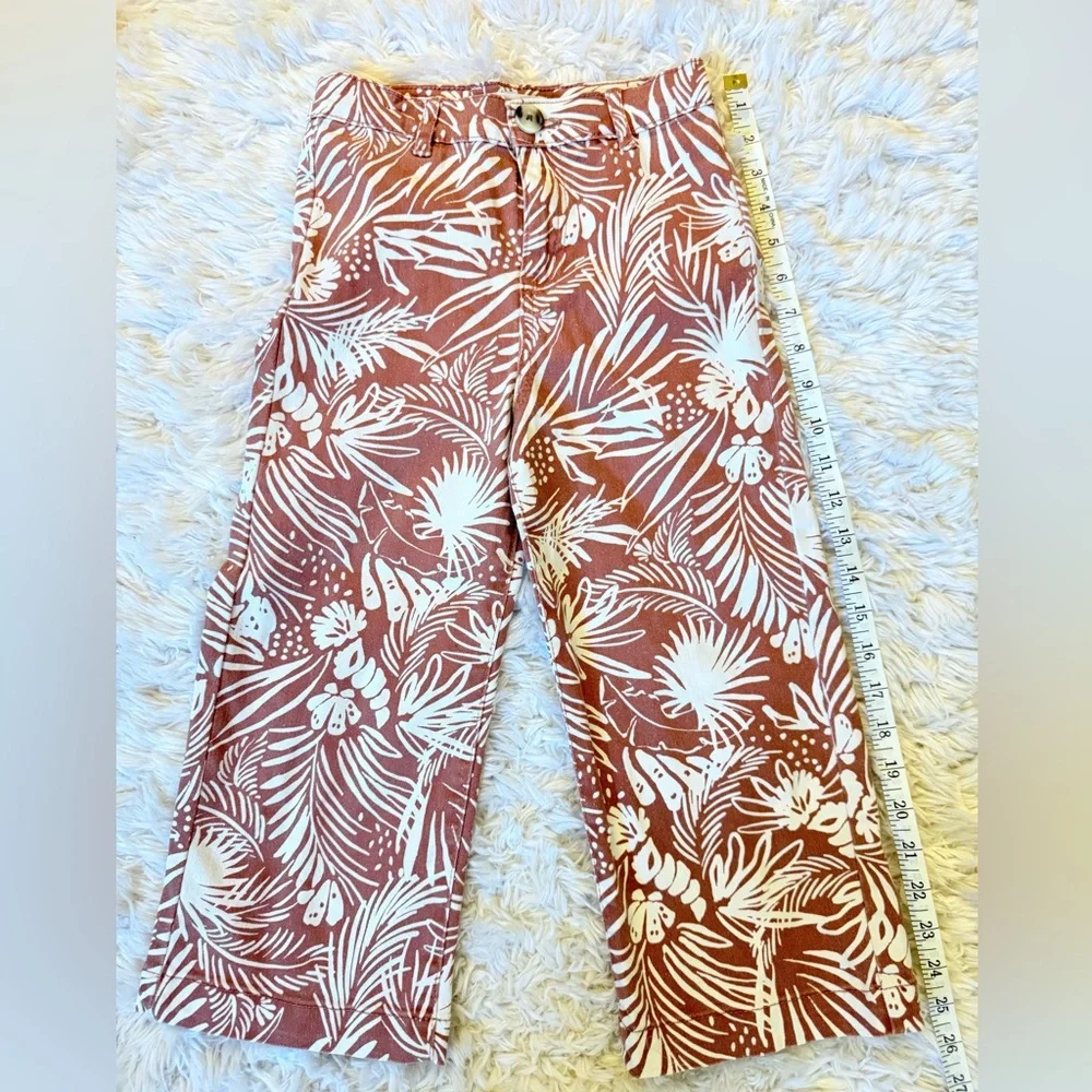 🌾 Cotton On Brown and White Casual Palazzo Pants